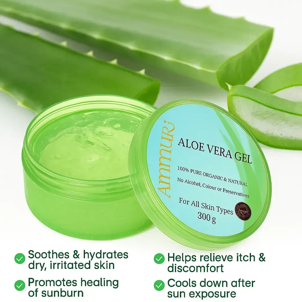 Gel de aloe vera orgánico Ammuri para todo tipo de pieles